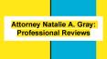 Attorney Natalie A. Gray: Professional Reviews PowerPoint PPT Presentation