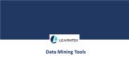Data mining tools