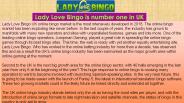 Lady Love Bingo is number one in UK