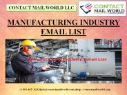 MANUFACTURING INDUSTRY EMAIL LIST
