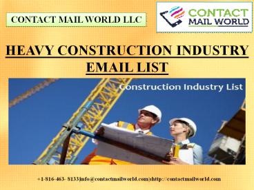 HEAVY CONSTRUCTION INDUSTRY EMAIL LIST