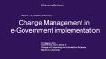 Change Management in eGovernment Implementation PowerPoint PPT Presentation
