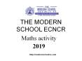 THE MODERN SCHOOL ECNCR  Maths activity-2019 PowerPoint PPT Presentation