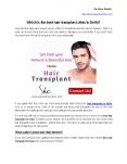 Which is the best hair transplant clinic in Delhi? PowerPoint PPT Presentation