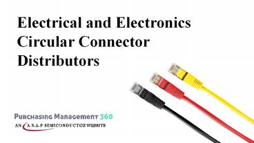 Types Of Connectors I Circular Connector presentation | free to download