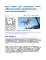 Drone Logistics and Transportation Market
