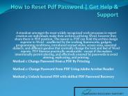 How to Reset PDF Password