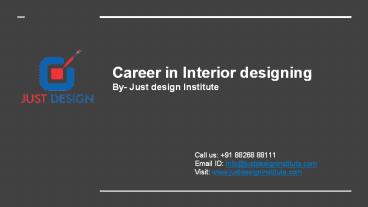 Career in interior designing