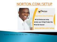 Norton Setup fo the Pc Protection