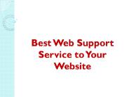 Best Web Support Service to Your Website