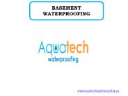 BASEMENT WATERPROOFING