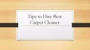 Tips for carpet cleaning