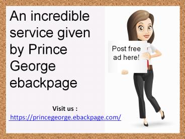 An incredible service given by Prince George ebackpage