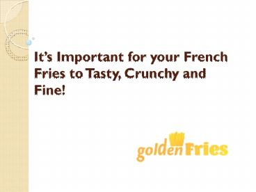 Best potatoes for chips australia | French fries supplier