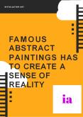 Famous abstract paintings has to create a sense of reality PowerPoint PPT Presentation