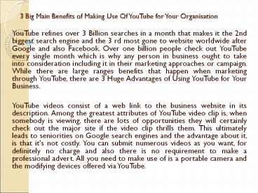 3 Big Main Benefits of Making Use Of