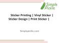 Online Sticker Printing PowerPoint PPT Presentation