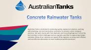 Concrete Rainwater Tanks - Australian Tanks