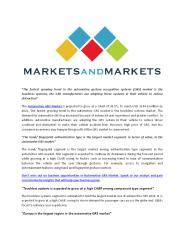 Automotive gesture recognition systems market