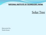 Solar tree ppt nit patna