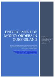 Enforcement of Money Orders in Queensland