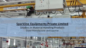 Sparkline Equipment  Pvt Ltd