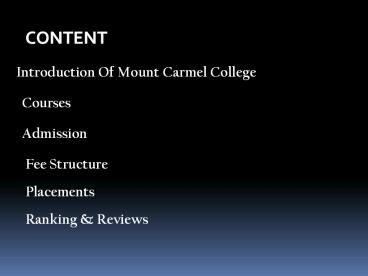 Mount Carmel College.