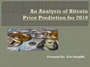 An Analysis of Bitcoin Price Prediction for 2019