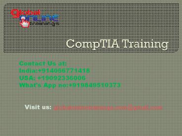 CompTIA Training | CompTIA Online Training - Global Online Training