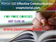 PSYCH 500 Effective Communication-snaptutorial.com