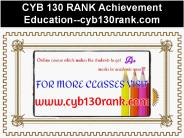 CYB 130 RANK Achievement Education--cyb130rank.com