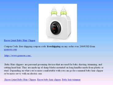 Enssu Quiet Baby Hair Clipper (1)