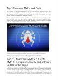 Top 10 Malware Myths and Facts PowerPoint PPT Presentation
