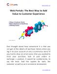 Web Portals: The Best Way to Add Value to Customer Experience PowerPoint PPT Presentation