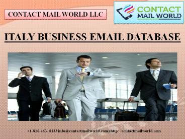 ITALY BUSINESS EMAIL DATABASE