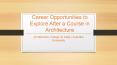 Career Options for Architecture Graduates - Best Architecture Colleges in India - Avantika University PowerPoint PPT Presentation