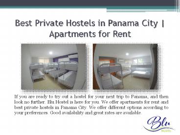 Private Hostels in Panama City | Apartments for Rent in Panama