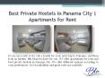 Private Hostels in Panama City | Apartments for Rent in Panama PowerPoint PPT Presentation