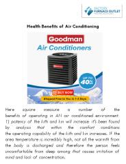 Health Benefits of Air Conditioning