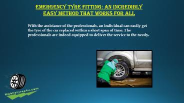 emergency tyre fitting