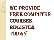 Need to Require Free Computer Courses, Register Today