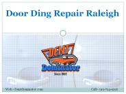 Door Ding Repair Raleigh NC