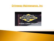Sealcoating and Repair