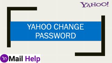 Change Your Yahoo Mail Password