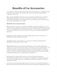 Benefits of Car Accessories PowerPoint PPT Presentation