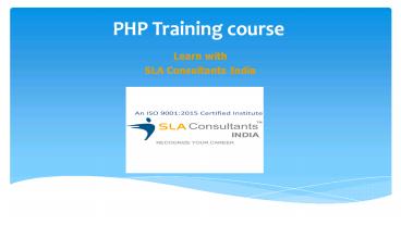 Join The Best PHP Training Course Provider Institute in Delhi | Noida | Gurgaon