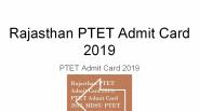 Rajasthan PTET Admit Card 2019