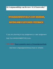 MyAssignmenthelp.com Review- Reliable or fraud service