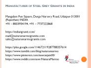 Manufacturer of Steel Grey Granite in India
