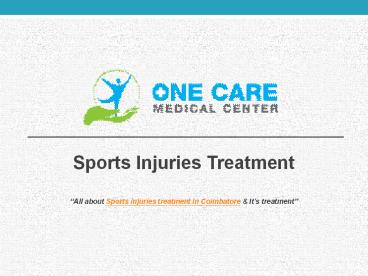 Sports Injuries Treatment